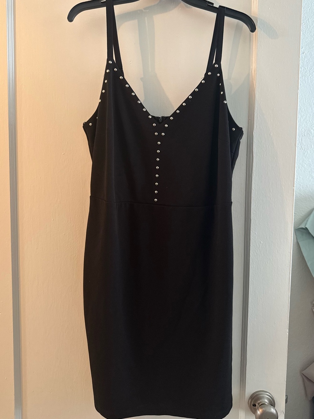 City Studio Black Studded Mini Dress